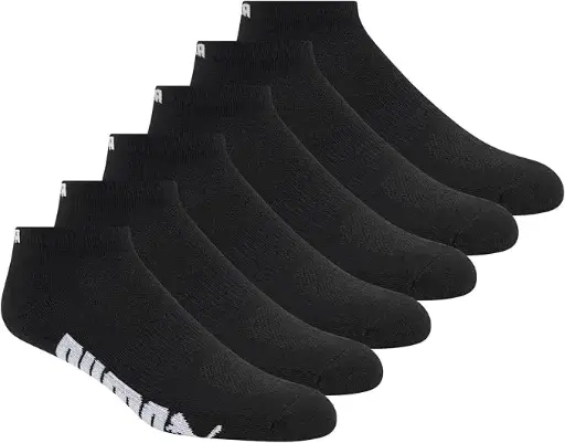 MEDIAS PUMA 6 PARES NEGRO LOW CUT MEN